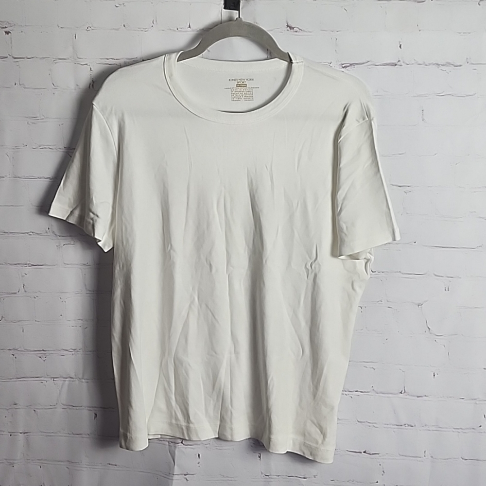 Jones New York XXL Short Sleeve White Shirt